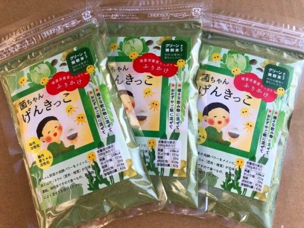画像1: ３個セット　 グリーンタイプ微粉末の 「菌ちゃんげんきっこ」 (1)